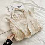 Load image into Gallery viewer, Women's Woven Polyester Vintage Tote Bag N6J164
