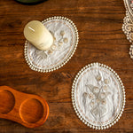 Load image into Gallery viewer, Lily of the Valley Lace Coaster Embroidery Cotton N6G030