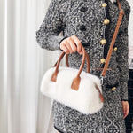 Load image into Gallery viewer, Box Tote Bag Women Retro Niche Design Faux Mink Fur S5P749