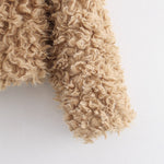 Load image into Gallery viewer, Khaki Faux Fur Notch Collar Jacket Women N5A748