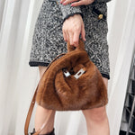 Load image into Gallery viewer, Faux Mink Fur Bucket Bag Women Sleeveless Vest Style S5P747