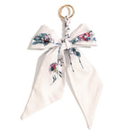 Load image into Gallery viewer, Handwoven Silk Scarf Bow Keychain Bag Charm N6G056