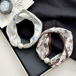 Load image into Gallery viewer, Magnetic Clasp Pearl Scarf Neck Warmer Women N6H111