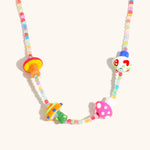 Load image into Gallery viewer, Acrylic Ceramic Chain Multicolor Bead Steel Plated S5P215