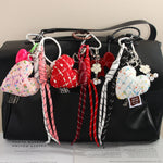 Load image into Gallery viewer, Heart Bow Woven Rope Bag Charm Women Decorative S5P927