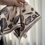 Load image into Gallery viewer, Ocean Print Square Scrunchie Vintage Beach Hair Scarf N6F136