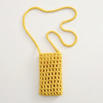 Load image into Gallery viewer, Hand Knit Mesh Crossbody Phone Pouch Cotton Polyester S5P302