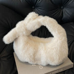 Load image into Gallery viewer, Furry Dumpling Bag Women Plush Mini Handbag S5P722