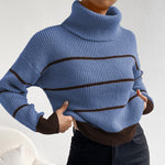 Load image into Gallery viewer, Notch Collar Solid Knit Sweater Women Multiple Colors N5A593