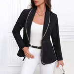 Load image into Gallery viewer, Chanel Inspired Blazer Women Black N5A485