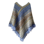 Load image into Gallery viewer, Vintage Geometric Christmas Fringe Pullover Poncho N6K252