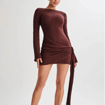 Load image into Gallery viewer, Hot Girl Bodycon Knit Short Mini Dress Women N6A064