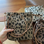 Load image into Gallery viewer, Leopard Print Corduroy Crossbody Bag Women S5P711