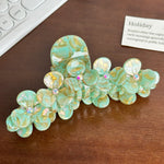 Load image into Gallery viewer, Heavy Rhinestone Flower Acetate Hair Claw Clip N6C349