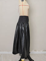 Load image into Gallery viewer, Black High Waist PU Leather Skirt Women N5A706