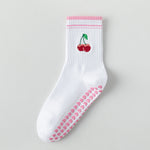 Load image into Gallery viewer, Cartoon Anti-Slip Yoga Socks Women White Mid-Calf N6H004