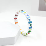 Load image into Gallery viewer, Prismatic Enamel Bracelet Crystal Gradient Alloy S5P054