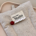 Load image into Gallery viewer, Red Polka Dot Pearl Duckbill Clip Women Sweet S5P903