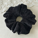 Load image into Gallery viewer, Solid Velvet Scrunchy Women Cream Color Retro S5P770