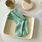 Load image into Gallery viewer, Winter Thermal Wool Blend Crew Socks Striped Cuffed M5A303