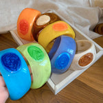 Load image into Gallery viewer, Boho Resin Ombré Stacking Bangle Set 3 Rings N6H085