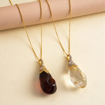 Load image into Gallery viewer, Womens Vintage Rhinestone Teardrop Resin Necklace N6K190