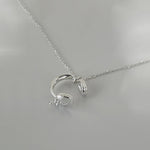 Load image into Gallery viewer, Sweet Edgy Headphone Bow Pendant Necklace Women N6A162
