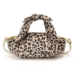 Load image into Gallery viewer, Women's Leopard Print Ruched Suede-Feel Bag N6J214