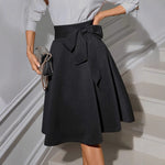Load image into Gallery viewer, A Line Pleated Skirt Women Stretch Knit High Waist N5A699