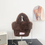 Load image into Gallery viewer, Faux Wool Tote Bag Women Plush Hand Carry S5P732