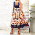 Load image into Gallery viewer, Black Printed Strapless Maxi Dress Women Vacation N5A931