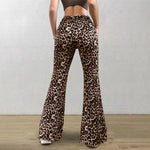 Load image into Gallery viewer, Leopard Print Flare Pants Women Stretchy Elastic N5A909
