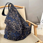 Load image into Gallery viewer, Denim Leopard Tote Bag Women Large Capacity Commuter S5P814