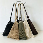 Load image into Gallery viewer, Handwoven Cotton Net Bag Beach Tote Large Capacity N6F146