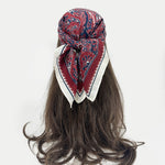 Load image into Gallery viewer, Paisley Bandana Scarf 70x70cm Houndstooth Hair Wrap N6G216