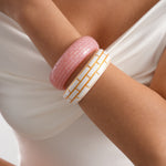 Load image into Gallery viewer, Womens Vintage Marbled Square Resin Bracelet N6K150