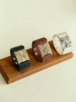 Load image into Gallery viewer, Snakeskin Color Block Wide Cuff Bracelet Women N6C003