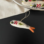 Load image into Gallery viewer, Funny Dried Fish Felt Pendant Handmade Gift N6G017