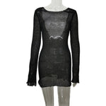 Load image into Gallery viewer, Sexy Knit Hollow Out Beach Cover Up Dress Women N6A059
