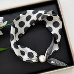 Load image into Gallery viewer, Women's Polyester Faux Silk Polka Dot Neck Scarf N6J147
