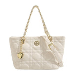 Load image into Gallery viewer, Diamond Quilted Chain Tote Bag PU Polyester S5P314