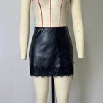 Load image into Gallery viewer, Matte High Waist Bodycon PU Leather Skirt Women N5A692