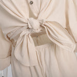 Load image into Gallery viewer, Vacation Long Sleeve Shirt Shorts Lounge Set Women N6A109