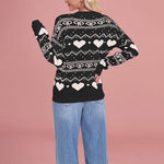 Load image into Gallery viewer, Heart Jacquard Knit Pullover Women Casual N5A910