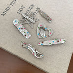 Load image into Gallery viewer, Colored Polka Dot Silver Metal Hair Clip N6F065