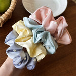 Load image into Gallery viewer, Solid Satin Pearl Scrunchie High Elasticity Women N6H184