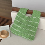 Load image into Gallery viewer, Wave Knit Tote Bag Women N6C054