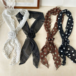 Load image into Gallery viewer, Rose Dot Chiffon Scarf Belt Neck Wrap N6D005