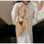 Load image into Gallery viewer, Handwoven Shell Beach Crossbody Bag Crochet Tote N6F084
