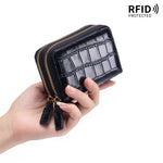 Load image into Gallery viewer, Crocodile Texture RFID Card Holder Zip Around Wallet N6G094